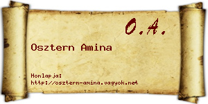 Osztern Amina névjegykártya